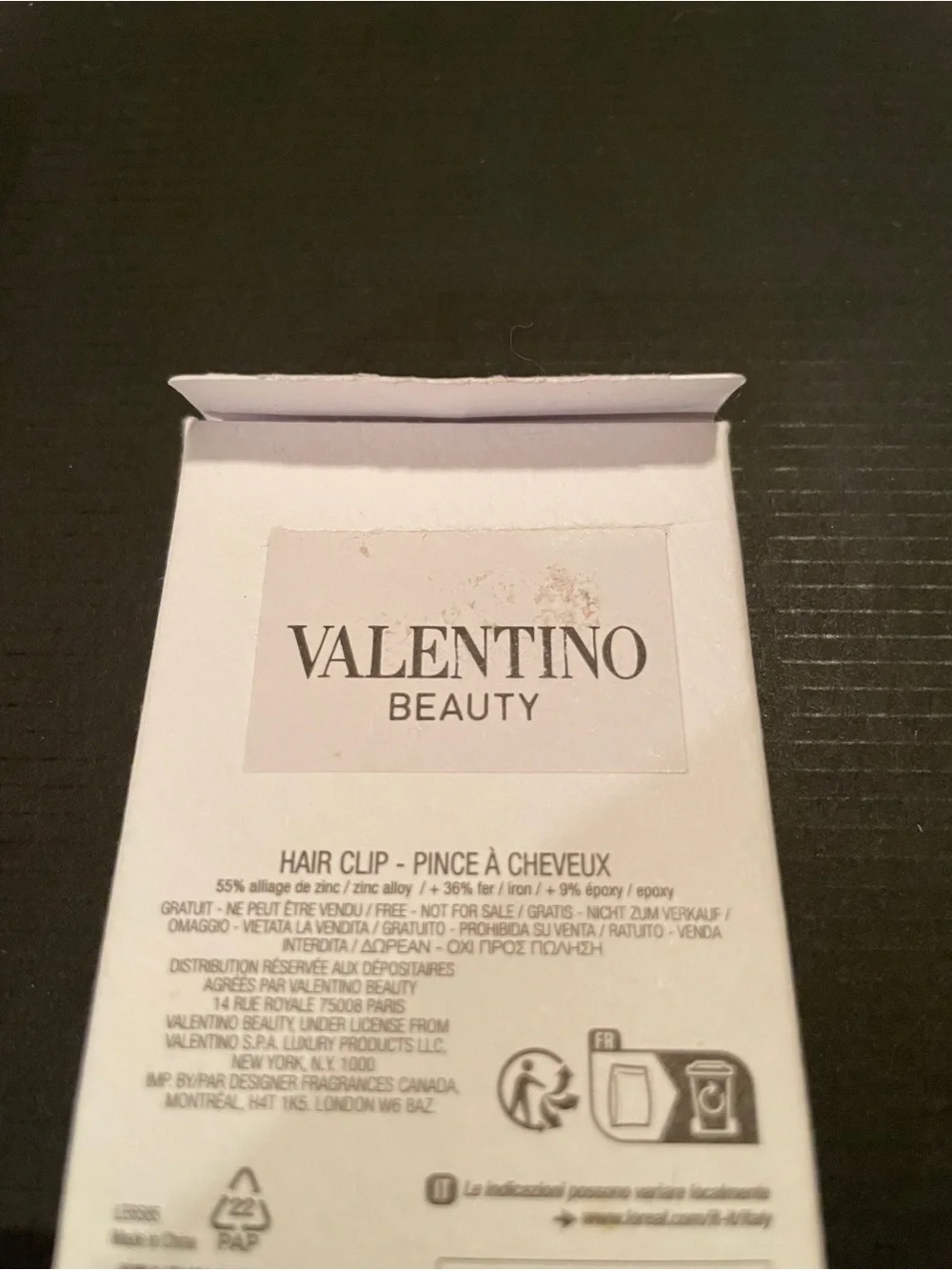Valentino Black Logo Hair Clips (Set of 2)